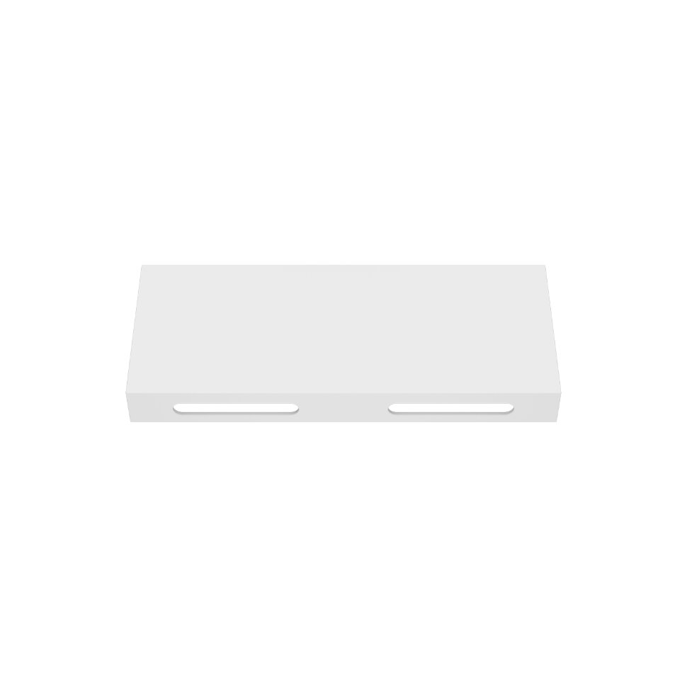 Скарлет - 120 см столешница solid surface, цвет белый, с 2 вырезами